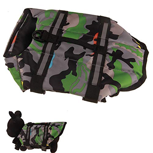 BENHAI Hunde Schwimmweste Schwimmweste Hunde Reflektierende Hundejacke Hund Schwimmweste Hund Regenjacke Hundemäntel für große Hunde wasserdicht Green,s von BENHAI