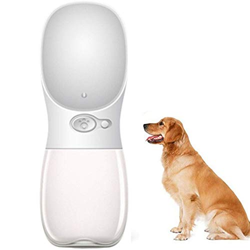 BENHAI Trinkflasche Hunde für Unterwegs Tragbare Haustier Wasserflasche Tragbare Hundewasserflasche Hundetrinkwasserflasche Reisewasserflasche Für Hunde White,350ml von BENHAI