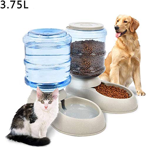 Futterautomat Katze Nassfutter Futterspender Katze Wasser Hundenapf Wasserspender für Haustiere Abnehmbarer Futterautomat für Hunde Gray,Feeder Set Futterautomat Katze Nassfutter Futterspender Katze Wasser Hundenapf Wasserspender für Haustiere Abnehmbarer Futterautomat für Hunde Gray,Feeder Set von BENHAI