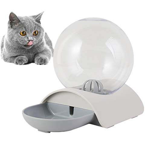 Futterspender Katze Automatischer Futterspender 2,8 l Kapazität Tierfutterautomat Welpen-Feeder Hundefutterautomat Wasser Hundenapf Gray von BENHAI