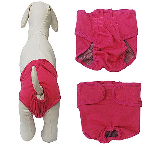 Hundewindeln FüR HüNdinnen Inkontinenz Hundewindeln FüR HüNdinnen Windeln für Rüden Hunde Periode Hosen Hundesaison Hosen Windel Hündin pink,l von BENHAI