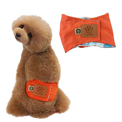 Hundewindeln FüR HüNdinnen Inkontinenz Hundewindeln RüDe Hunde Periode Hosen Windeln Hunde Hund Windeln weiblich klein Hundewindeln Weibliches Medium orange,m von BENHAI