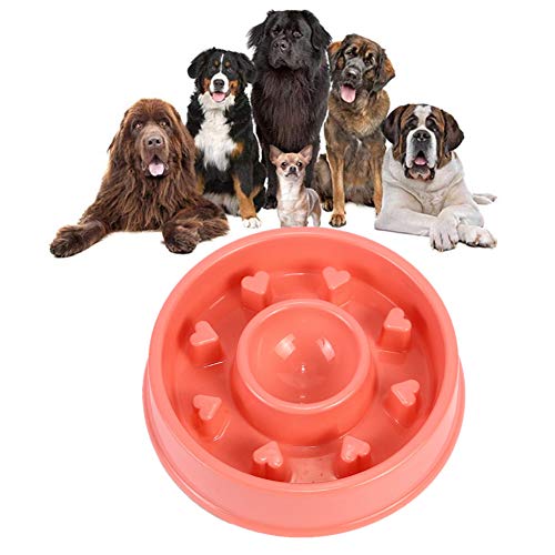 Katzennapf Hundenapf Hund Anti Choke Bowl Puzzleschalen für Hunde Hund Puzzle Feeder Dog Treat Puzzle Spielzeug Katzen Puzzle Feeder pink-b von BENHAI