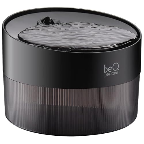 BEQ Automatischer Katzen-Wasserbrunnen, 2,5 l, für den Innenbereich, Ultra-leise, leise, Haustier-Wasserspender, BPA-frei, sichtbarer Wasserstand, geeignet für Katzen, kleine Hunde und andere von BEQ