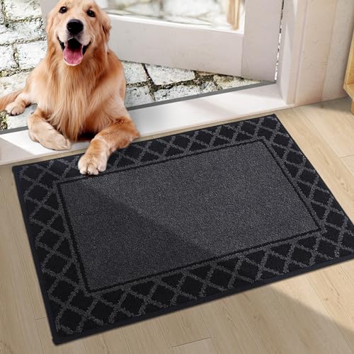 BEQHAUSE Fußabtreter Innen, 50 * 80 cm Fußmatte, Schmutzfangmatte Waschbar, TPR rutschfest Fußabtreter Innen Und für Eingänge, Haustüren und Flure, Schwarze BEQHAUSE Fußabtreter Innen, 50 * 80 cm Fußmatte, Schmutzfangmatte Waschbar, TPR rutschfest Fußabtreter Innen Und für Eingänge, Haustüren und Flure, Schwarze von BEQHAUSE