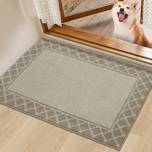 BEQHAUSE Fußabtreter Innen, 60 * 90 cm Fussmatte, Schmutzfangmatte Waschbar, TPR rutschfest Fußabtreter Innen Und für Eingänge, Haustüren und Flure, Beige BEQHAUSE Fußabtreter Innen, 60 * 90 cm Fussmatte, Schmutzfangmatte Waschbar, TPR rutschfest Fußabtreter Innen Und für Eingänge, Haustüren und Flure, Beige von BEQHAUSE