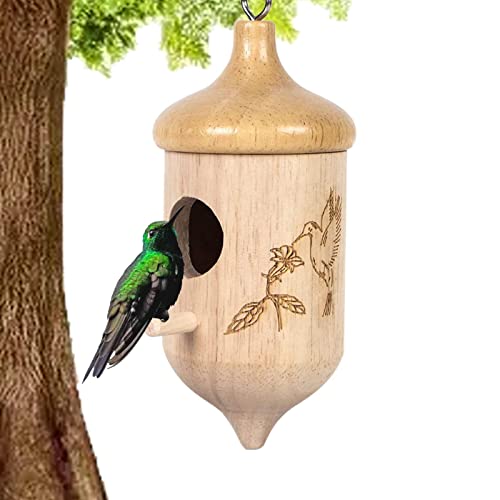 BERNOI Holz-Kolibri-Haus/Kolibri-Haus zum Aufhängen im Freien/Mini-Vogelhaus/hängende Kolibri-Schaukelnest/für Garten, Outdoor, Heimdekoration BERNOI Holz-Kolibri-Haus/Kolibri-Haus zum Aufhängen im Freien/Mini-Vogelhaus/hängende Kolibri-Schaukelnest/für Garten, Outdoor, Heimdekoration von BERNOI