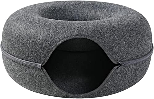 BERNOI Katzentunnelbett/Langlebiges Filz Katzenspielzeug Rundes Tunnelbett/Abnehmbares Tragbares Filz Katzentunnelnest mit Reißverschluss/Für Kleine Haustiere, Kaninchen, Kätzchen, Welpen und Hunde (01) BERNOI Katzentunnelbett/Langlebiges Filz Katzenspielzeug Rundes Tunnelbett/Abnehmbares Tragbares Filz Katzentunnelnest mit Reißverschluss/Für Kleine Haustiere, Kaninchen, Kätzchen, Welpen und Hunde (01) von BERNOI