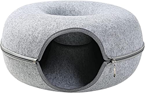 BERNOI Katzentunnelbett/Langlebiges Filz Katzenspielzeug Rundes Tunnelbett/Abnehmbares Tragbares Filz Katzentunnelnest mit Reißverschluss/Für Kleine Haustiere, Kaninchen, Kätzchen, Welpen und Hunde (02) BERNOI Katzentunnelbett/Langlebiges Filz Katzenspielzeug Rundes Tunnelbett/Abnehmbares Tragbares Filz Katzentunnelnest mit Reißverschluss/Für Kleine Haustiere, Kaninchen, Kätzchen, Welpen und Hunde (02) von BERNOI