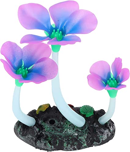 BERNOI Künstliche Korallenpflanze mit Leuchteffekt, Dekoration für Aquarien, Leuchtkoralle/Silikon, ungiftig, für Aquarien, Landschaftsdekoration, Aquarium-Ornamente, Lila, 2 Stück BERNOI Künstliche Korallenpflanze mit Leuchteffekt, Dekoration für Aquarien, Leuchtkoralle/Silikon, ungiftig, für Aquarien, Landschaftsdekoration, Aquarium-Ornamente, Lila, 2 Stück von BERNOI