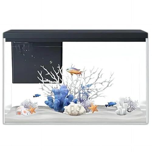 BERO Desktop Creative Fish Tank Wohnzimmer Klein Haushalt Ultra Transparent Glas Lazy Home Aquarium Büro Desktop Dekoration-A von BERO