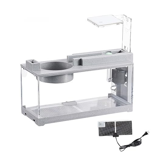 BERO Mikro-Landschaft Aquarium kleine kreative Filtration Stumm fließendes Wasser Desktop Haushalt Heizung Glück Attraktion Ornamente tropische Fische mit Pumpen-E von BERO