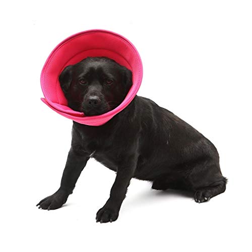 Breathable Dog Cone Einstellbare E-Kragen-Schutzhalsband for Hund Katze Quicker Healing Pet Erholung Kegel Elisabethanischen Collar (Color : Pink, Size : 1#) von BERULL