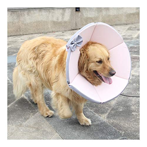 Weiche Haustier-Recovery-Collar Nicht Blockiert Vision-Hund Katze Schutzwundheilungs Adjustable Medical Elizabeth Hund Individuelle Kegel-Kragen (Color : Pink, Size : 3XL) von BERULL