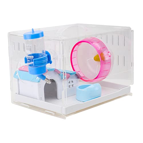 BESPORTBLE Hamsterkäfig Aus Acryl – Haustier-Hamster-Villa-käfig Mit Spielzeug Aufzuchtkäfig Für Haustiere Sicher Und Stabil Multifunktionaler Spielbereich Perfekt Als Heimdekoration von BESPORTBLE