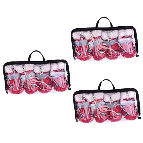 BESPORTBLE 12 STK Herbst Winter Hundeschuhe Pfotenschutz Für Haustiere Weihnachtsmann-zubehör Schneestiefel Für Welpen Anti-rutsch-Schuhe Für Hunde Hundestiefel Chihuahua-Schuhe Rot Baumwolle BESPORTBLE 12 STK Herbst Winter Hundeschuhe Pfotenschutz Für Haustiere Weihnachtsmann-zubehör Schneestiefel Für Welpen Anti-rutsch-Schuhe Für Hunde Hundestiefel Chihuahua-Schuhe Rot Baumwolle von BESPORTBLE
