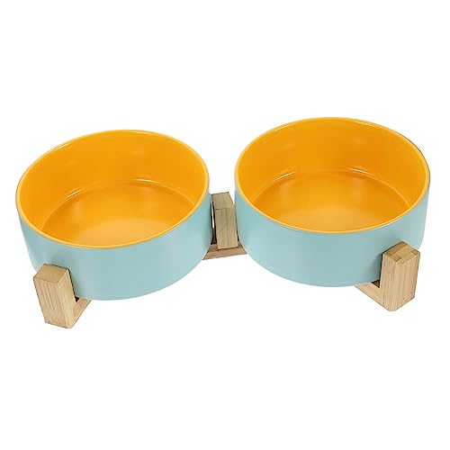BESPORTBLE Erhöhtes Katzennapf-Set Aus Keramik Zweifarbiger Futter- und Wassernapf für Haustiere Holzständer – Leicht Zu Reinigen BESPORTBLE Erhöhtes Katzennapf-Set Aus Keramik Zweifarbiger Futter- und Wassernapf für Haustiere Holzständer – Leicht Zu Reinigen von BESPORTBLE