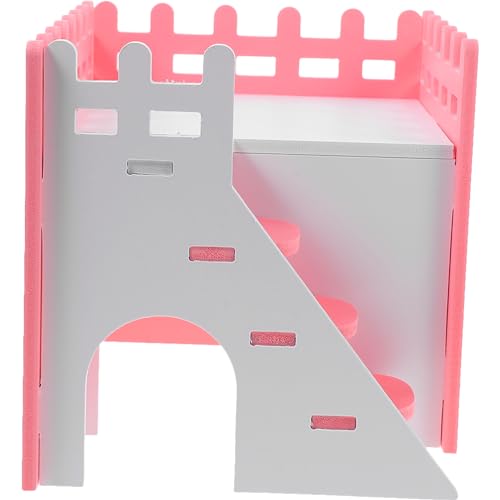 BESPORTBLE Meerschweinchen Haus Guinea Pig Hideout Haus Große Multi- Kleine Tier Hütte Hamster Hideout Mit Rampe PVC Material Entzückendes Zuhause Für Haustiere von BESPORTBLE