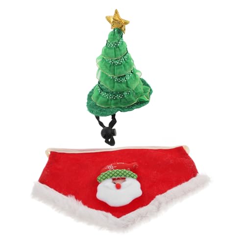 BESPORTBLE 1 Satz Haustier Weihnachtsmütze Hut Für Hund Mütze Und Mantel Für Hunde Weihnachtshundekostüm Katzenhüte Hüte Für Katzen Welpe Hasenohren Für Hunde Katzen Hunde Polyester von BESPORTBLE