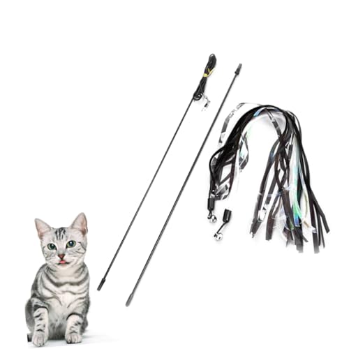 BESPORTBLE 1satz Katzenangel Spielzeugset Mit Ersatzköpfen Interaktives Katzenspielzeug Für Katzen Fördert Spiel Und Stärkt Die Bindung Und von BESPORTBLE
