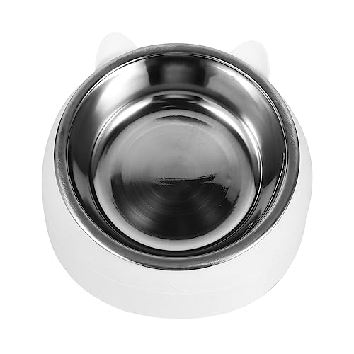BESPORTBLE 200 Ml -Fall Kätzchen Stelzen Futternapf Katzenhals Wassernapf Edelstahl Katzennapf Kippdesign Weiß von BESPORTBLE