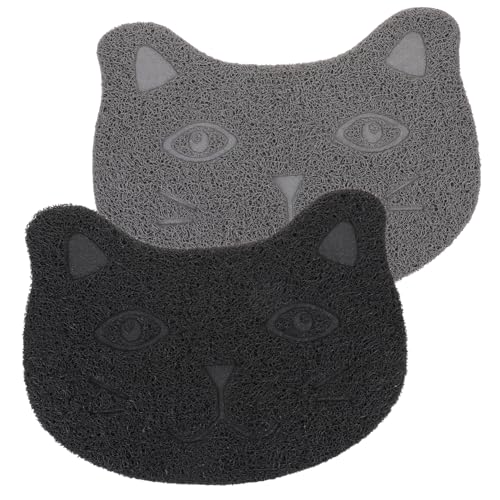 BESPORTBLE 1 Satz Katzenstreu Matte Katzenpflege Katzen Pflege Katzenbedarf Katzenklo-Matte Beruhigende Leckereien Für Katzen Käfig rutschfeste Haustiermatte Katze Hundefutter Pad Abs 2st von BESPORTBLE