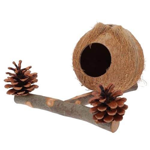 BESPORTBLE 1 Satz Nestpfosten Für Papageien Afrikanisches Dekor Vogelstange Aus Holz Rahmenhalter Natural Pine Cones Sitzstangen Aus Naturholz Vogelkäfig Kiefernzapfen Hölzern Haustier Vogel von BESPORTBLE