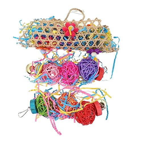 BESPORTBLE 1satz Papagei Spielzeug Mit Buntem Glöckchen Und Papierstreifen Teiliges Kauen Spielzeug Für Vögel Hängespielzeug Für Papageien Und Sittiche Unterhaltsames Kletterspielzeug BESPORTBLE 1satz Papagei Spielzeug Mit Buntem Glöckchen Und Papierstreifen Teiliges Kauen Spielzeug Für Vögel Hängespielzeug Für Papageien Und Sittiche Unterhaltsames Kletterspielzeug von BESPORTBLE