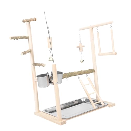 BESPORTBLE Papagei Tee Spielständer Vogelkäfig Schaukel Spielzeug Holz Vögel Spielständer Papagei Tischplatte Trainingsständer Futternapf BESPORTBLE Papagei Tee Spielständer Vogelkäfig Schaukel Spielzeug Holz Vögel Spielständer Papagei Tischplatte Trainingsständer Futternapf von BESPORTBLE