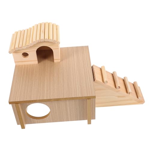 BESPORTBLE Hamsterhaus Aus Holz Haustierbedarf Versteck Für Hamster Spielzeug Sicher Für Ihr Haustier von BESPORTBLE