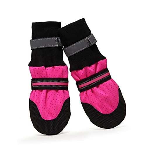 BESPORTBLE Hundeschuhe Warme Für Outdoor rutschfeste Schuhe Hund Bequeme Hundeschuhe Schutz Schnee Herbst Winter XL Rosy Einfach Anziehen von BESPORTBLE