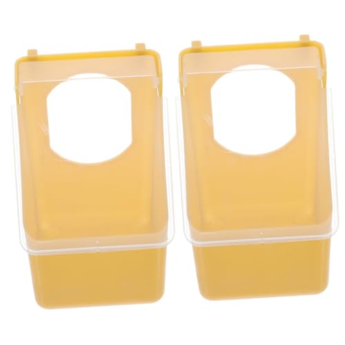 BESPORTBLE 1 Satz Taubenfutterautomat Geflügelfutter Kardinal Feeder Futtertrog Futterspender Hühnerfutter Wildfresser Kaninchenfutter Für Käfige Plastikhähnchenfuttermittel Khaki 2st von BESPORTBLE