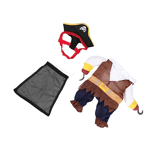 BESPORTBLE Hunde-Halloween-Kleidung Welpen-Piraten-Cosplay-Requisite Haustier-Outfit Atmungsaktiv Und Bequem Hundekleid Für Veranstaltungen von BESPORTBLE