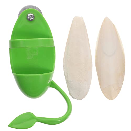 BESPORTBLE 1 Satz Vogel Mit Tintenfischskelett Großes Papageienspielzeug Tintenfischhalter Vogelkäfige Glocke Abs Liner Vogelfutterstange Hirse Skelett Papagei Haustier Futterspender Coop Pp von BESPORTBLE