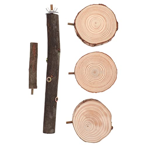 BESPORTBLE Papageien-laufstallständer Papageien-sitzstangen für Den Käfig Hölzernes Papageien-Spielzeug Vogel-zubehör-Set mit Interessanter Vogelplattform von BESPORTBLE