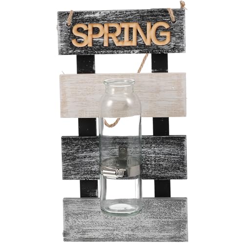 BESPORTBLE Elegante Wandbehang Glas Terrarien Pflanzer Hydroponischen Home Decor Wandbehang Glas Terrarien Mit Holz von BESPORTBLE