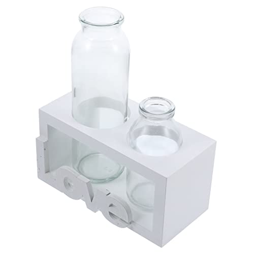 BESPORTBLE Terrarienpflanzen Mit Holzständer Glaspflanzgefäß Luftpflanzenterrarium Glasterrarien Für Pflanzen Glasvasen Für Tafelaufsätze von BESPORTBLE