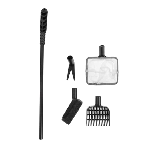 BESPORTBLE 1 Set Aquariumbürste Reinigungswasserkanister Pflanzen Aquariumzubehör Spülung Abflussbürste Aquariumbürsten Set Wäscher Power Pinzette Sanftes Netz Schwarzer Kunststoff von BESPORTBLE