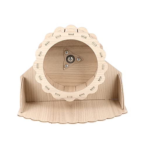 BESPORTBLE 1 Set Hamster Laufrad Rennmaus Rad Kleines Haustier Übungs Rollenrad Haustier Laufrad Spielzeug Für Igel Mäuse Übungsrad Hamster Rollenrad Igel Spielzeug Aus Holz Khaki von BESPORTBLE