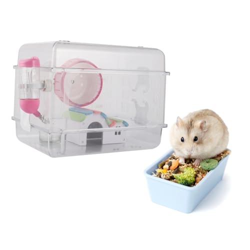 BESPORTBLE Luxuriöser Kleiner Hamsterkäfig Mit Laufrad Auslaufsicher Für Rennmäuse Zufälliger Stil von BESPORTBLE