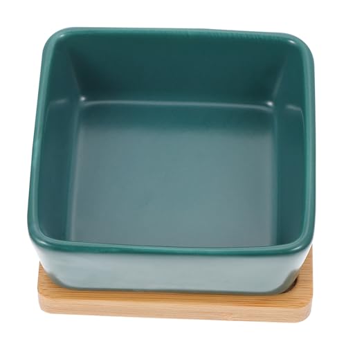 BESPORTBLE Keramikschalen Für Haustiere Bodenfutternapf Aus Keramik Katzenfutternapf Mit Tablett Futterspender Aus Holz Und Keramik Wasserbehälter Für Katzen Und Haustiere von BESPORTBLE