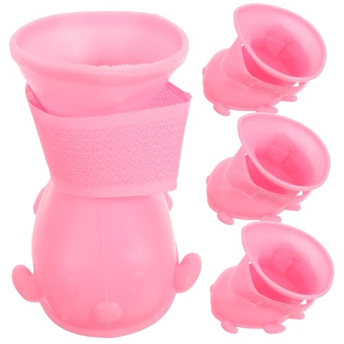 BESPORTBLE 1satz wasserdichte Hundeschuhe Für Winter Und Regen Verstellbare rutschfeste Pet Booties Für Schützende Pfotenpflege Für Outdoor-aktivitäten Und Pinke Regenstiefel BESPORTBLE 1satz wasserdichte Hundeschuhe Für Winter Und Regen Verstellbare rutschfeste Pet Booties Für Schützende Pfotenpflege Für Outdoor-aktivitäten Und Pinke Regenstiefel von BESPORTBLE