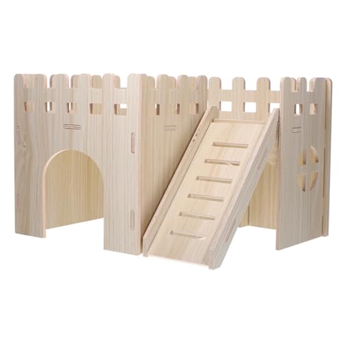 BESPORTBLE Große Meerschweinchenhütte Aus Holz Hamsterversteck Mit Treppe Rattenhaus Haustiergehege Ästhetisch Ansprechendes Design von BESPORTBLE