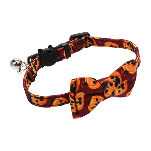 BESPORTBLE 1stk Halloween-Kragen Halloween-Katze Fliege Kragen Schleifenhalsband Für Hunde Halloween-hundehalsband Kürbis-colla Abreißbares Hundehalsband Schmuck Polyester Persönlichkeit von BESPORTBLE