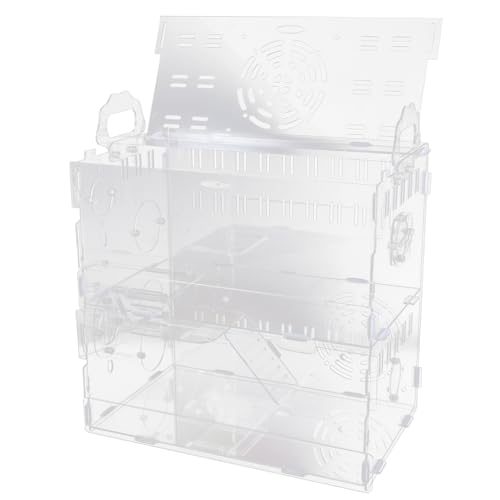BESPORTBLE Transport Hamsterkäfig Meerschweinchen Schloss Villa Acryl Haustier Hütte Beobachtungsfenster von BESPORTBLE
