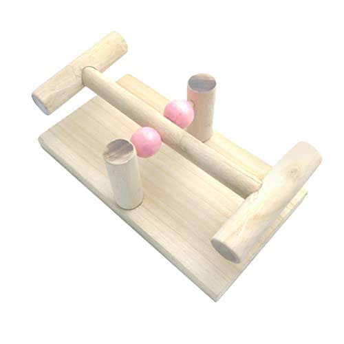 BESPORTBLE Kreatives Holzschaukelspielzeug Für Kleintiere Klettergerüst Für Hamster Und Papageien Langlebig Bissfunktion Zufällige Farbe von BESPORTBLE