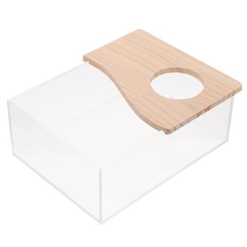 BESPORTBLE 1 x Box Hamster Sandkasten Uriniersprays Hamster Wasserschale Sandbad für Hamster Actylic Sand Bad Tier Hamster Bettwäsche Rennmäuse Futter Streu Ratten Spielzeug Haustier Schweine Acryl von BESPORTBLE