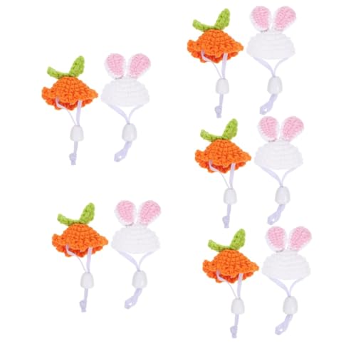 BESPORTBLE 5 Sets Haustier-Cosplay-kostüm Handgestrickte Chinchilla-mütze Zubehör Für Haustiere Meerschweinchen Hamster Eichhörnchen Bequem Und Sicher 2 Stück X 5 von BESPORTBLE