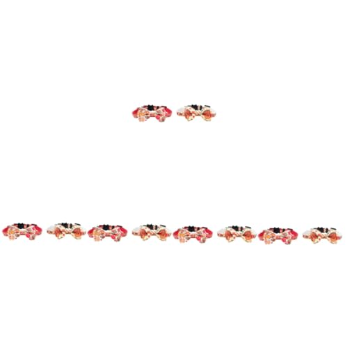 BESPORTBLE 10 STK Haustierhalsband Halsband für Haustiere für Hunde Welpenhalsband hundekragen Hunde verstellbare Haustierhalskette Pet-Bogen-Kette Plastik Orange von BESPORTBLE