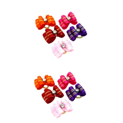 BESPORTBLE 10 STK Weihnachtstierhaargummi Hunde Kuscheltier hundekuscheltiere petdog Welpenhalsbänder für große Rassen Hundehalsbänder für mittelgroße Hunde Hundehaarseil Halter für Tierhaare von BESPORTBLE